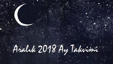 aralik 2018 ay takvimi-saglik ve guzellik