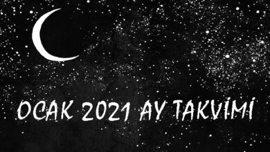 ocak 2021 ay takvimi