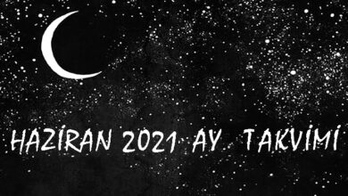 haziran 2021 ay takvimi