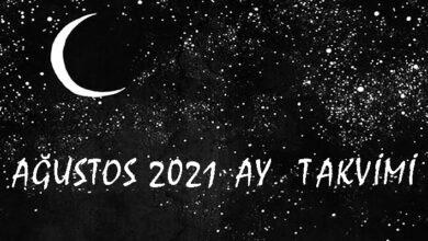 agustos 2021 ay takvimi